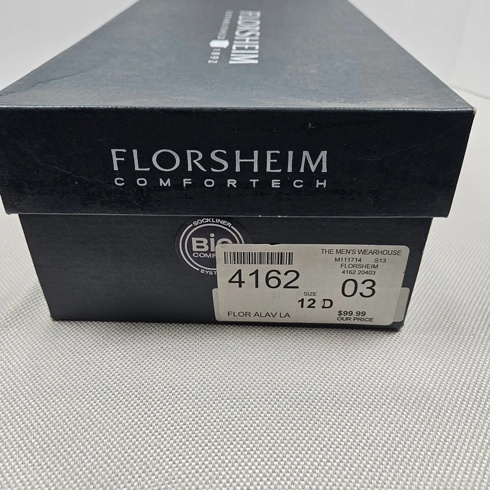Florsheim Alav Brown Leather Bicycle Toe Derby Shoes Mens 12 D‎ 11256-200